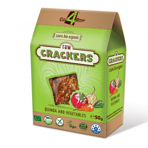 Crackers Quinoa si Legume Raw Go4 50 g